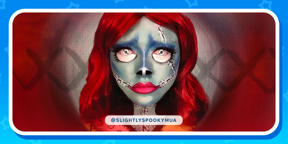 Sally Stitches Cosplay Makeup