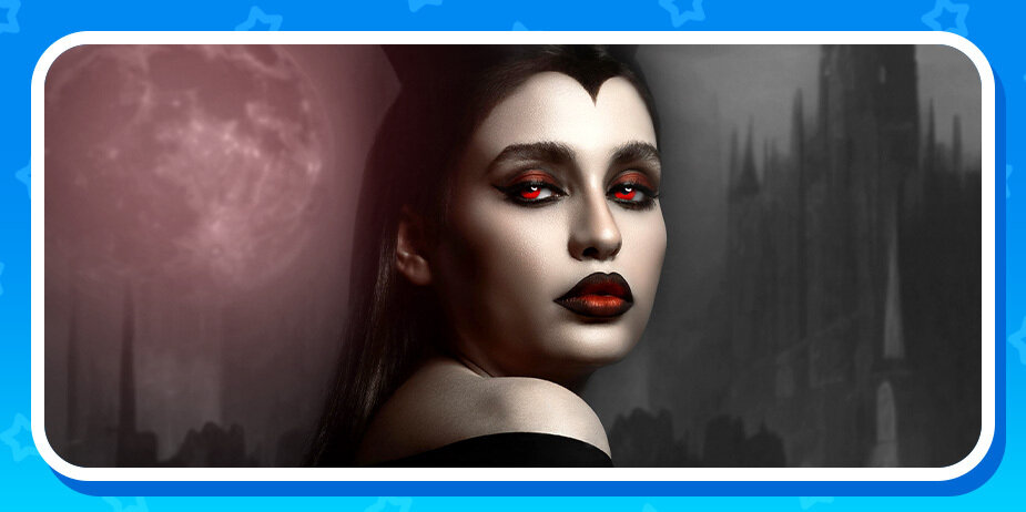 Lentilles de contact vampire pour Halloween