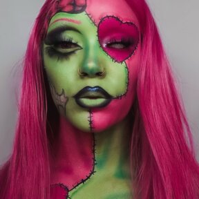 Lentes de malla blanca y rosa para cosplay | @beatzbybritt