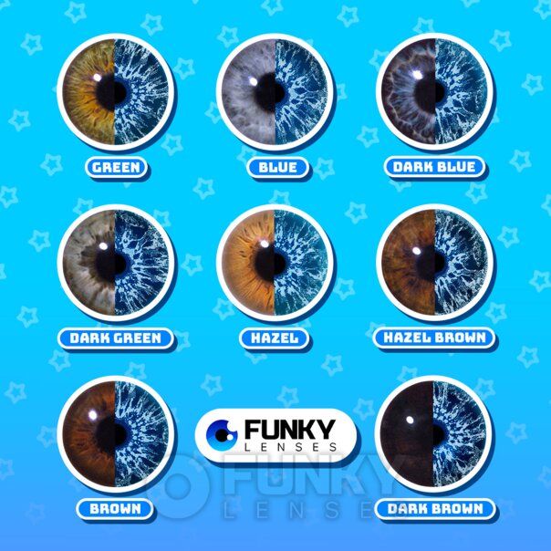 Lenti a contatto blu UV Glow Cosplay (giornaliere) | Funky Lenses