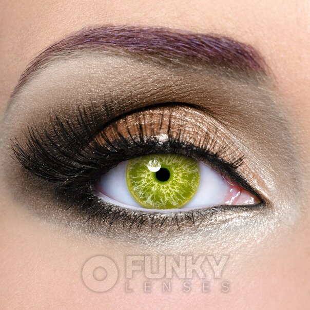 UV Glow Cosplay Yellow Contact Lenses (Daily) | Funky Lenses