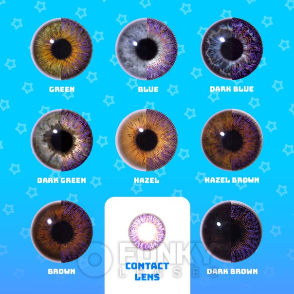 Blend Violet Cosplay Contact Lenses (Daily) | Funky Lenses Coloured Contacts