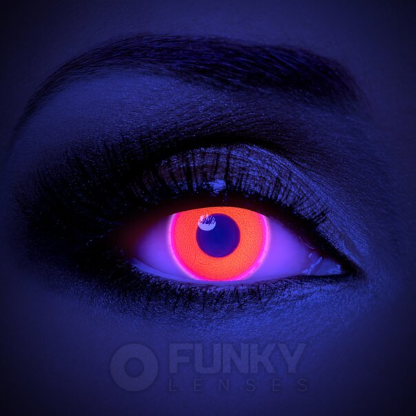 Lentillas Rojas UV I-Glow para Cosplay | Lentillas Mensuales de Colores Disfraz