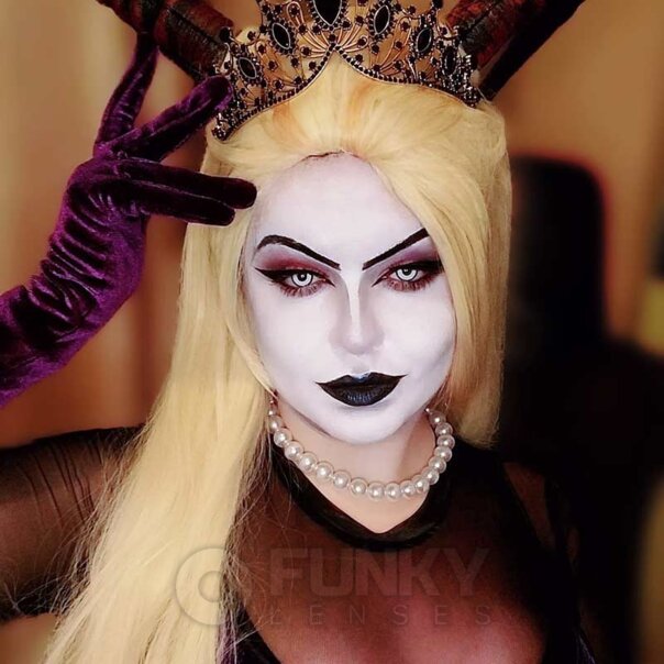 Black White Luna Cosplay Contact Lenses | Monthly Costume Colored Lenses
