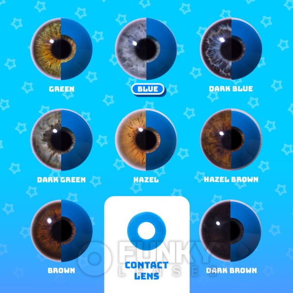 Blaue UV-Cosplay-Farblinsen (Tageslinsen)