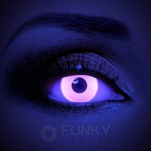 Lentes de contacto de color violeta con brillo UV | Lentes de contacto mensuales