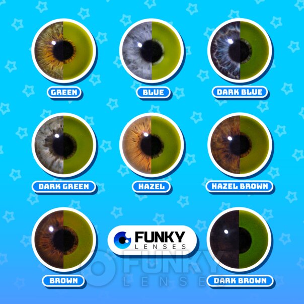 White UV I-Glow Cosplay Contact Lenses | Daily Costume Colored Lenses