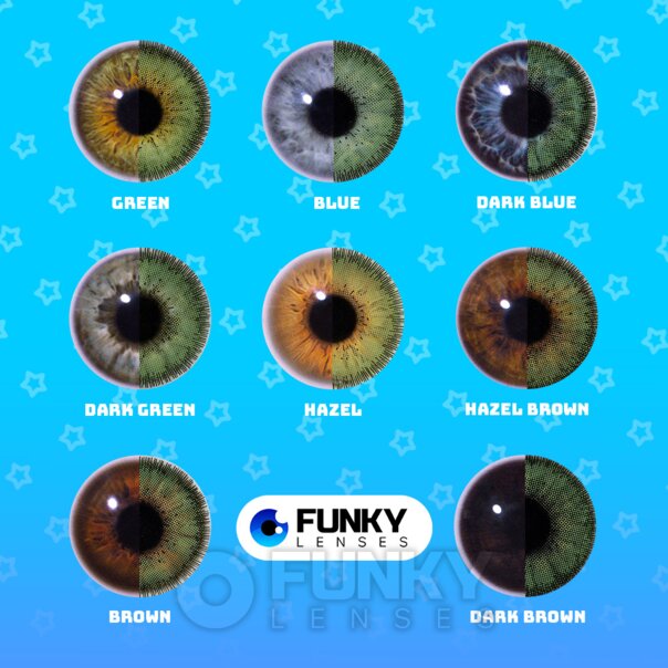 Lentilles de contact vert mousse pour cosplay (quotidiennes) | Funky Lenses