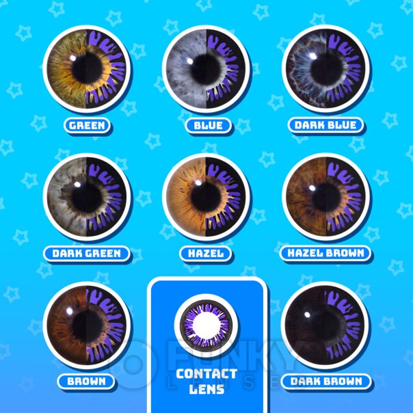 Big Eye Dolly Violette naturfarbene Linsen | Monatskontaktlinsen