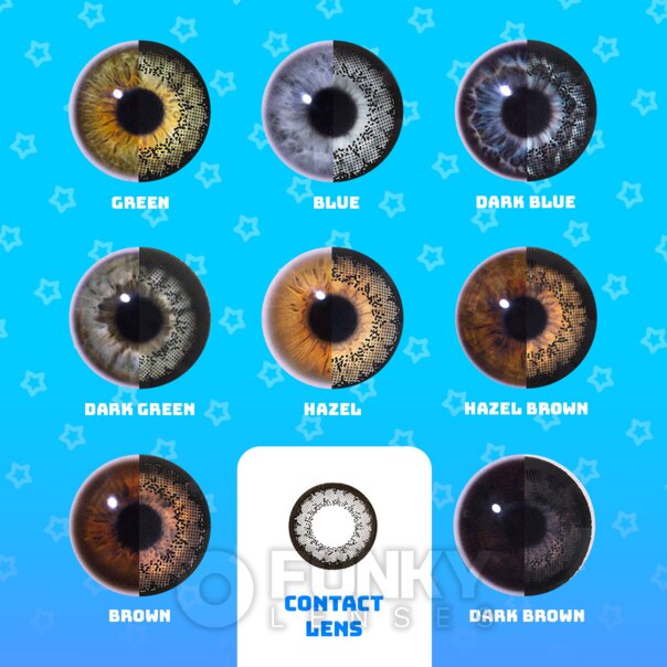 Black Big Eye Dolly Cosplay Contact Lenses | Monthly Costume Coloured Lenses
