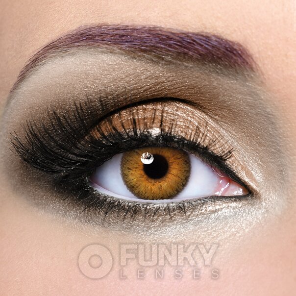 Lentilles de couleur naturelle noisette tricolore | Paquet de 10 lentilles de contact