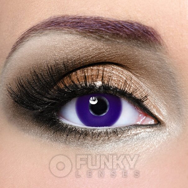Violette UV Glow Farblinsen | Monatskontaktlinsen