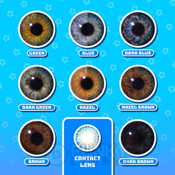 Two Tone Dusky Blue Contact Lenses | Daily Natural Contacts