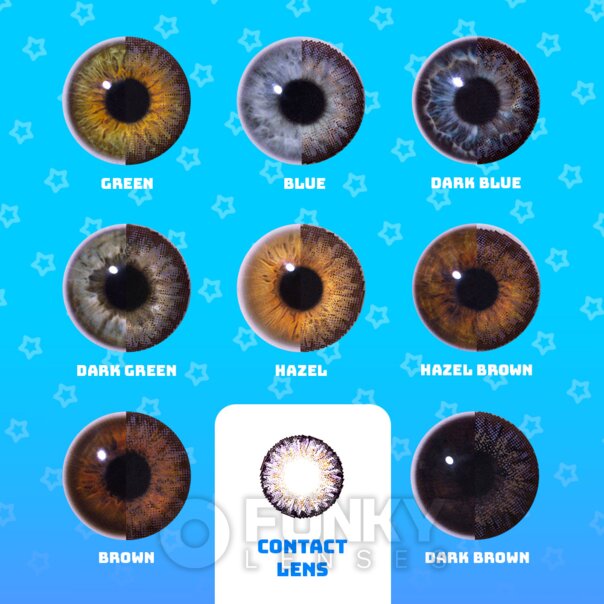 Lentes de contacto de color púrpura natural tricolor | Lentes de contacto diarias