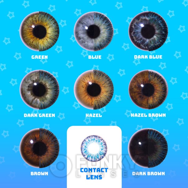 Lenti a contatto blu tricolore | Lenti a contatto naturali da 30 giorni