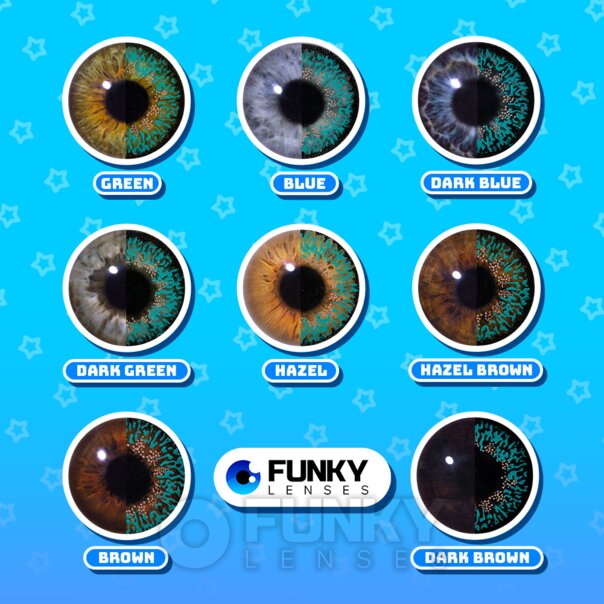 Aqua 3 Tone Colored Lenses | Monthly Contact Lenses