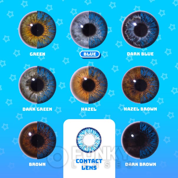 Lentes de contacto bicolor Aqua Mystic de color natural (90 días) | Lentes divertidas