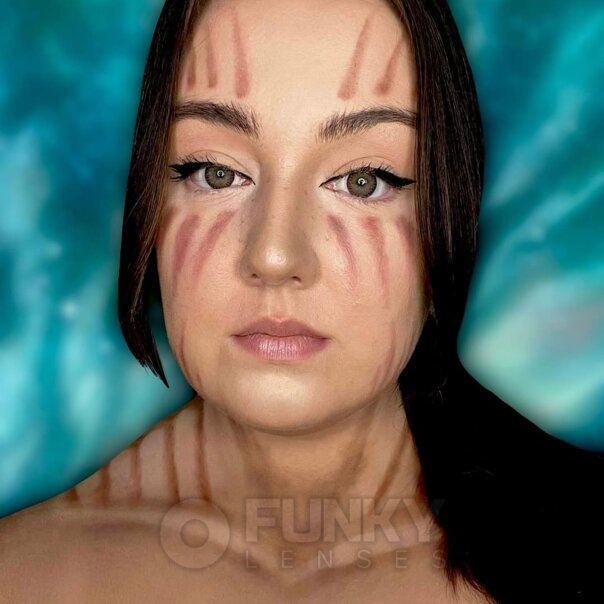 Schokoladenbraune, dreifarbige Kontaktlinsen | Monatslinsen