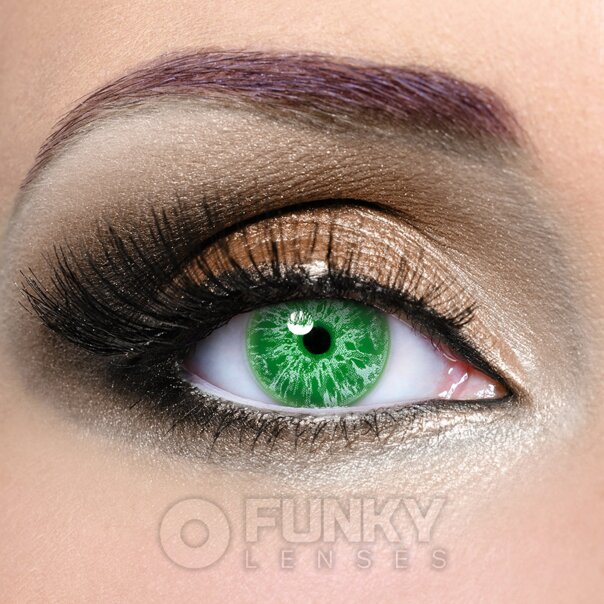 UV Glow Cosplay Green Contact Lenses (Daily) | Funky Lenses