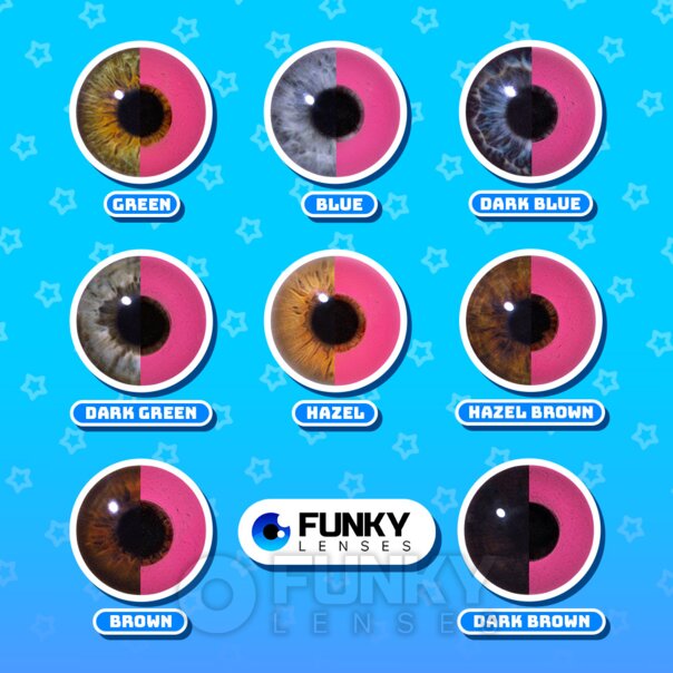 Lentilles de Couleur UV Rose Cosplay (Journalières)