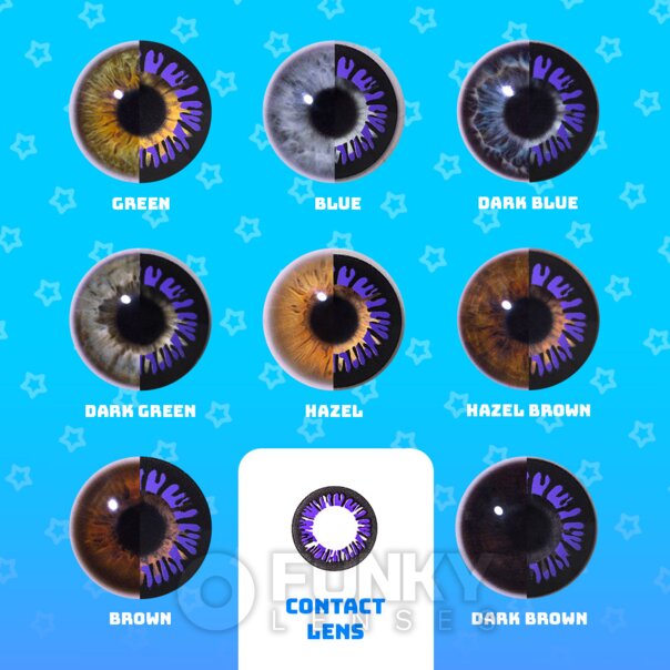 Lentes de contacto de color violeta natural Big Eye Dolly | Lentes de contacto mensuales