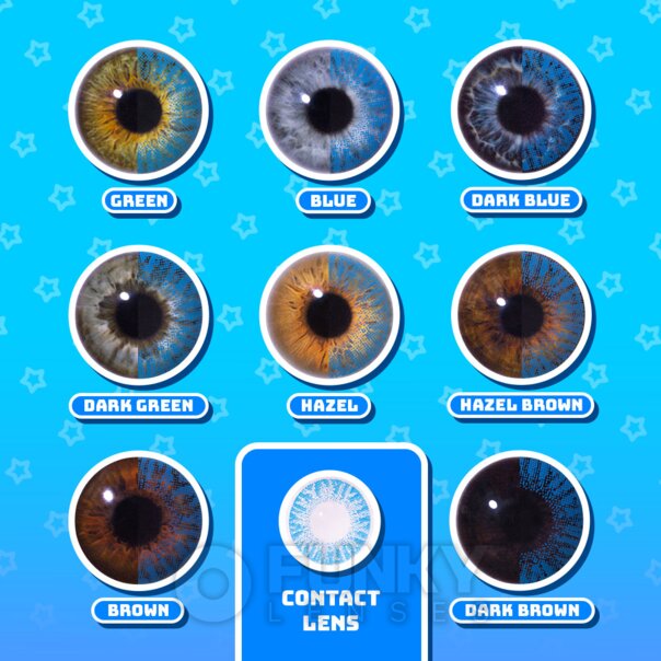 One Tone Blue Natural Coloured Lenses | Daily Contact Lenses