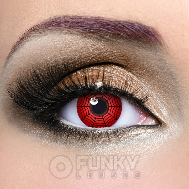 Red Spider Web Colored Lenses | Monthly Contact Lenses