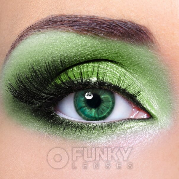 Enhancing Emerald Green Prescription Natural Coloured Lenses (Monthly) | Funky Lenses