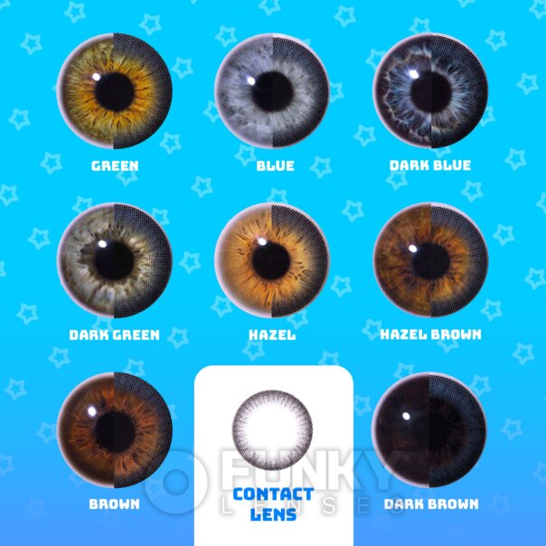 Lentes de contacto bicolor azul/gris | Lentes de contacto naturales de 90 días