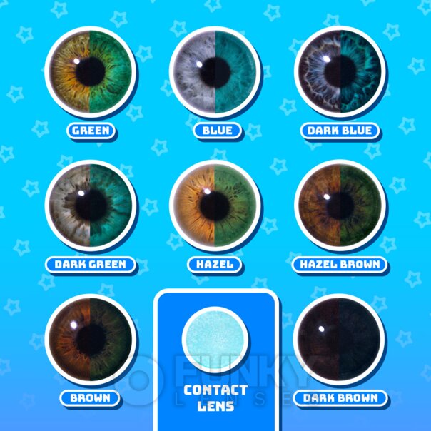 Lentilles correctrices naturelles teintées Aqua (mensuelles) | Funky Lenses