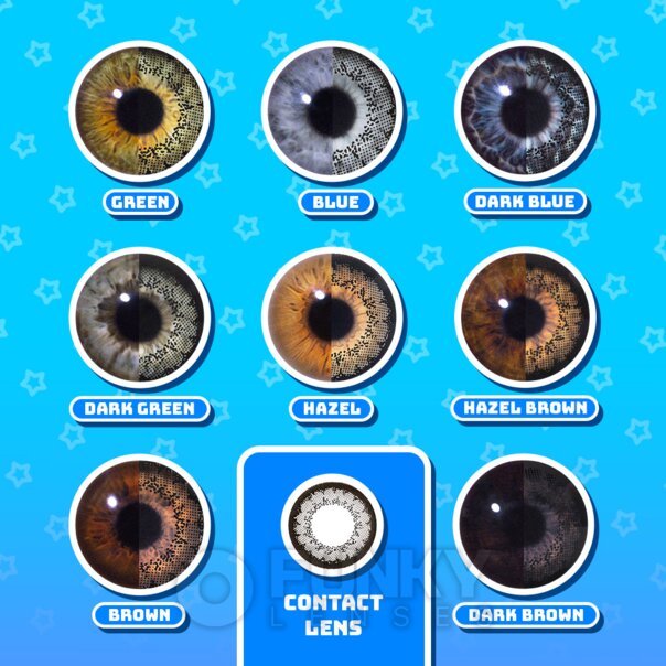 Black Big Eye Dolly Cosplay Contact Lenses | Monthly Costume Coloured Lenses