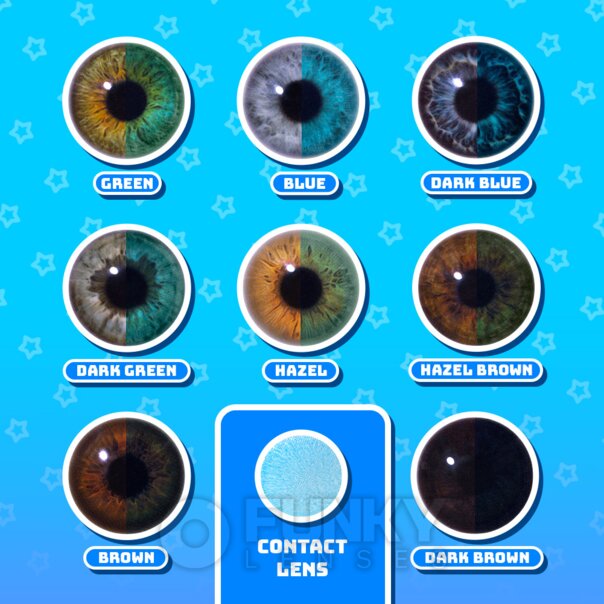 Enhancing Tint Blue Prescription Natural Colored Lenses | Monthly Contact Lenses