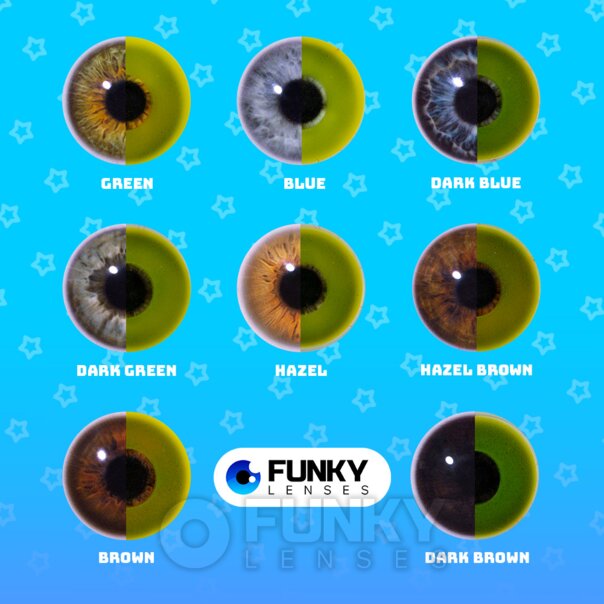 White UV I-Glow Cosplay Contact Lenses | Daily Costume Colored Lenses