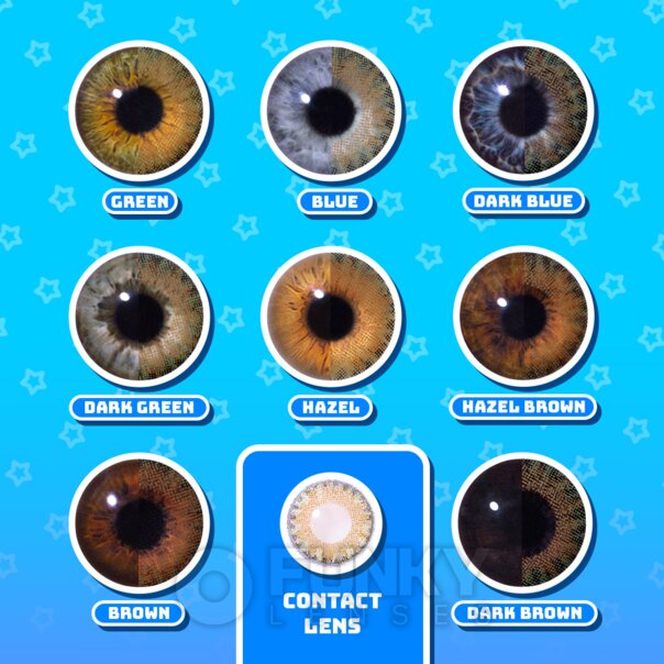 Pure Hazel Natural Coloured Lenses | Monthly Contact Lenses