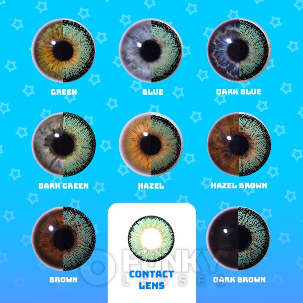 Lentilles Colorées Cosplay Vert Sirène (Mensuelles)