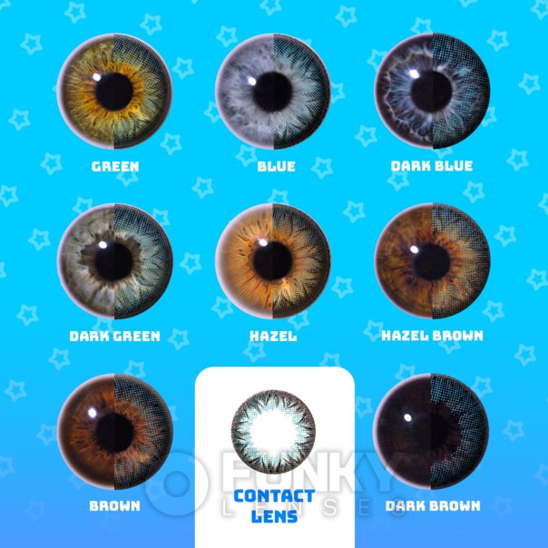 Lentilles de couleur naturelle rondes vertes | Lentilles de contact mensuelles