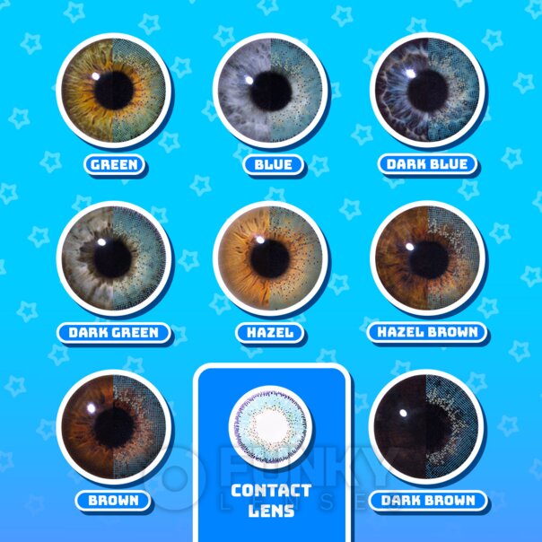 Lentilles de couleur naturelle turquoise | Lentilles de contact mensuelles