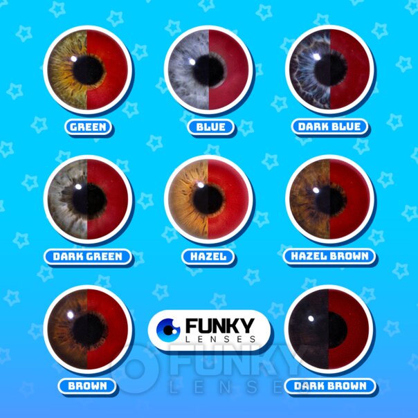 Lenti colorate cosplay rosse UV | Lenti a contatto giornaliere