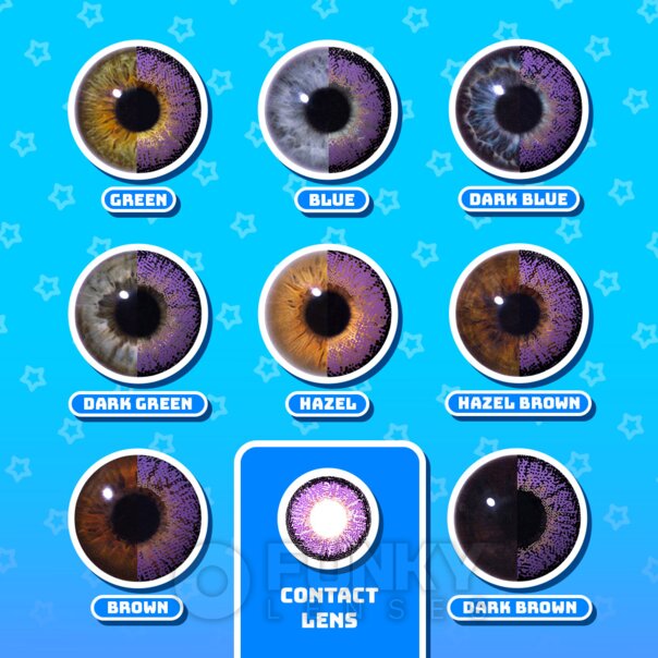 Nymph Purple Contact Lenses | Daily Costume Contacts