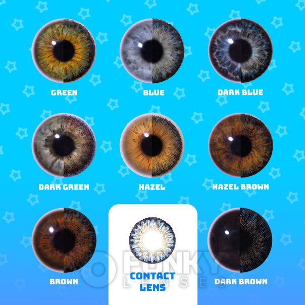 Tri Tone Blue Natural Coloured Lenses | Daily Contact Lenses