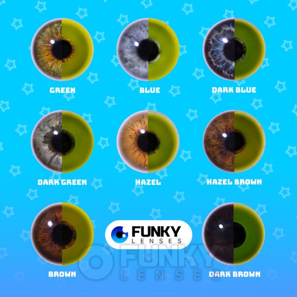 UV Yellow Contact Lenses | Daily Costume Contacts