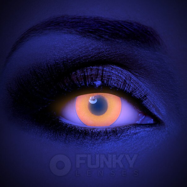 Orange Uv Cosplay Contact Lenses (Daily) | Funky Lenses Coloured Contacts