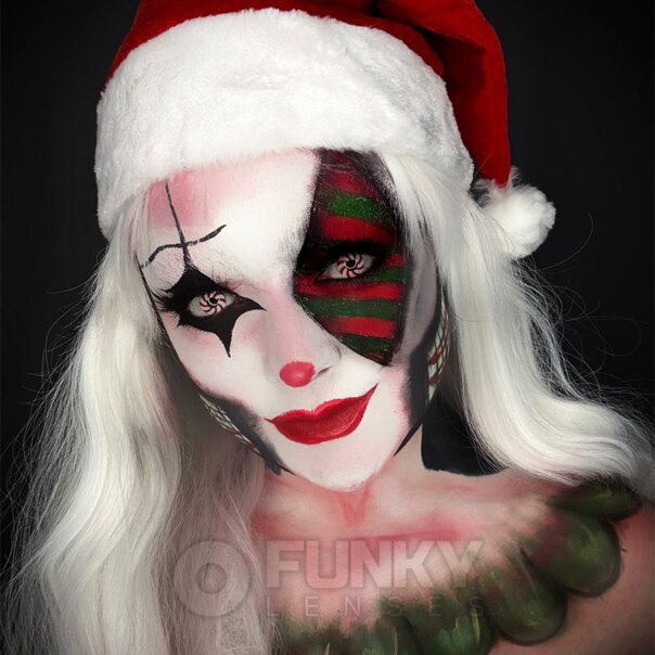 Farbige Kontaktlinsen im Candy-Cane-Cosplay-Stil | Monatskontaktlinsen