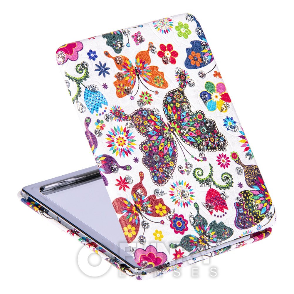 Persönlicher Taschenspiegel Mit Gravur – 'Chance Made Us Colleagues' – Roségold, 6,3x5,9 Cm