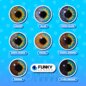 Yellow/Blue Fusion Natural Coloured Lenses | Daily Contact Lenses