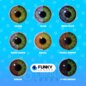 Lentilles de contact cosplay vert péridot (journalières) | Funky Lenses