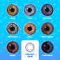 Lentes de contacto azules tricolor | Lentes de contacto naturales de 30 días