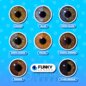 Almond Brown Cosplay Contact Lenses (Daily) | Funky Lenses